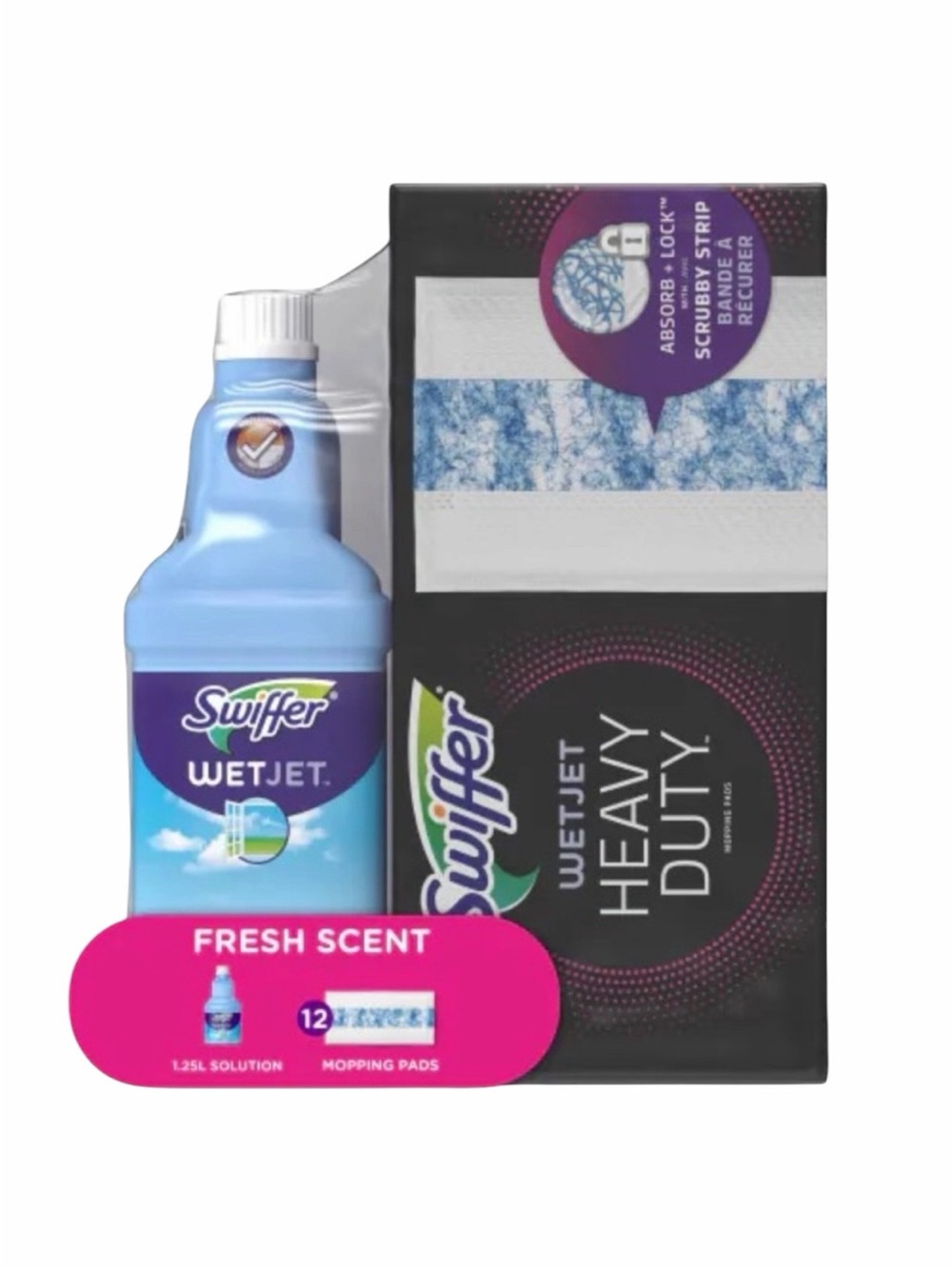 NIP Swiffer Heavy Duty Wet Jet Refill Pack
